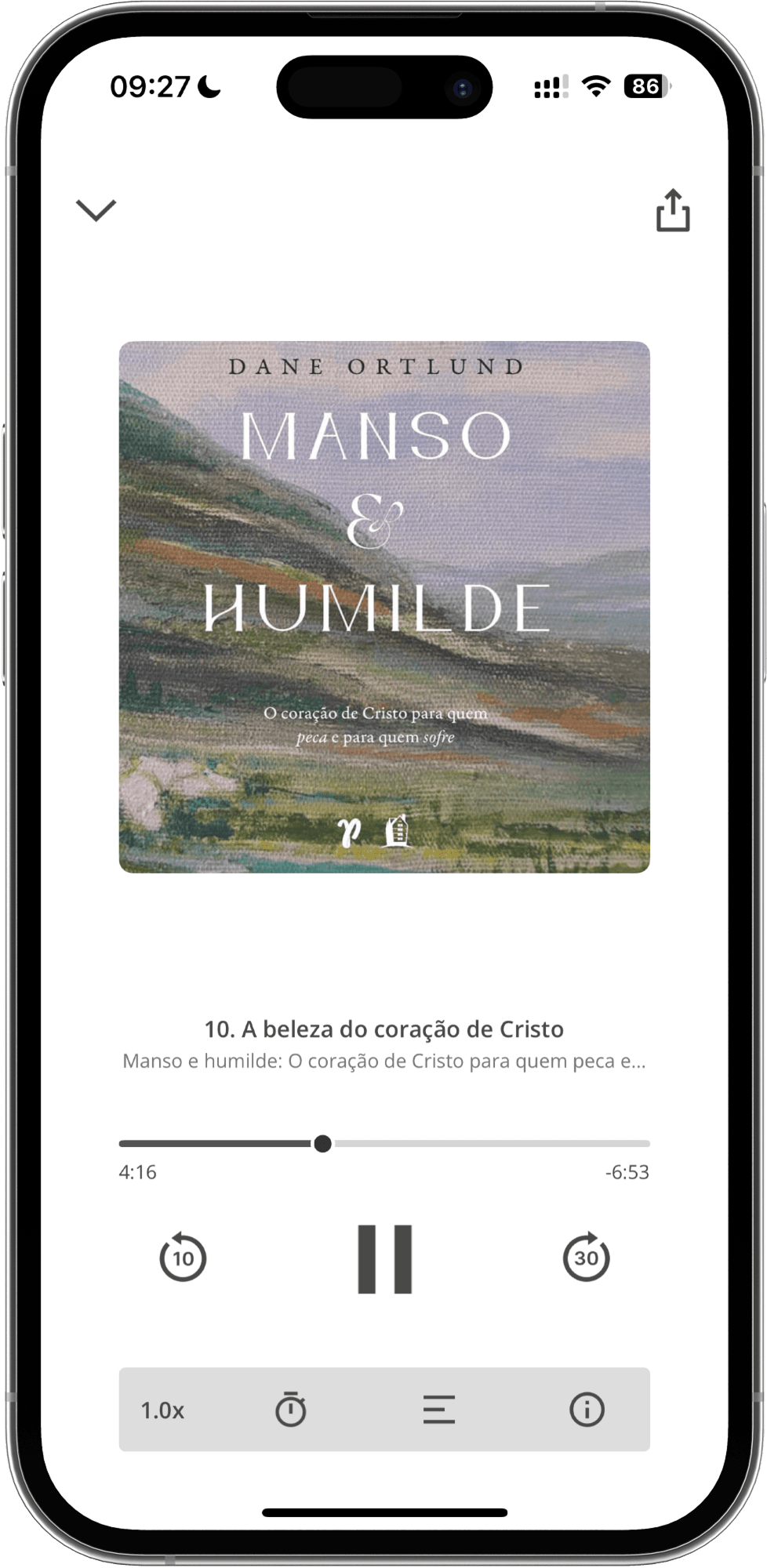 Player de audiolivro da Pilgrim